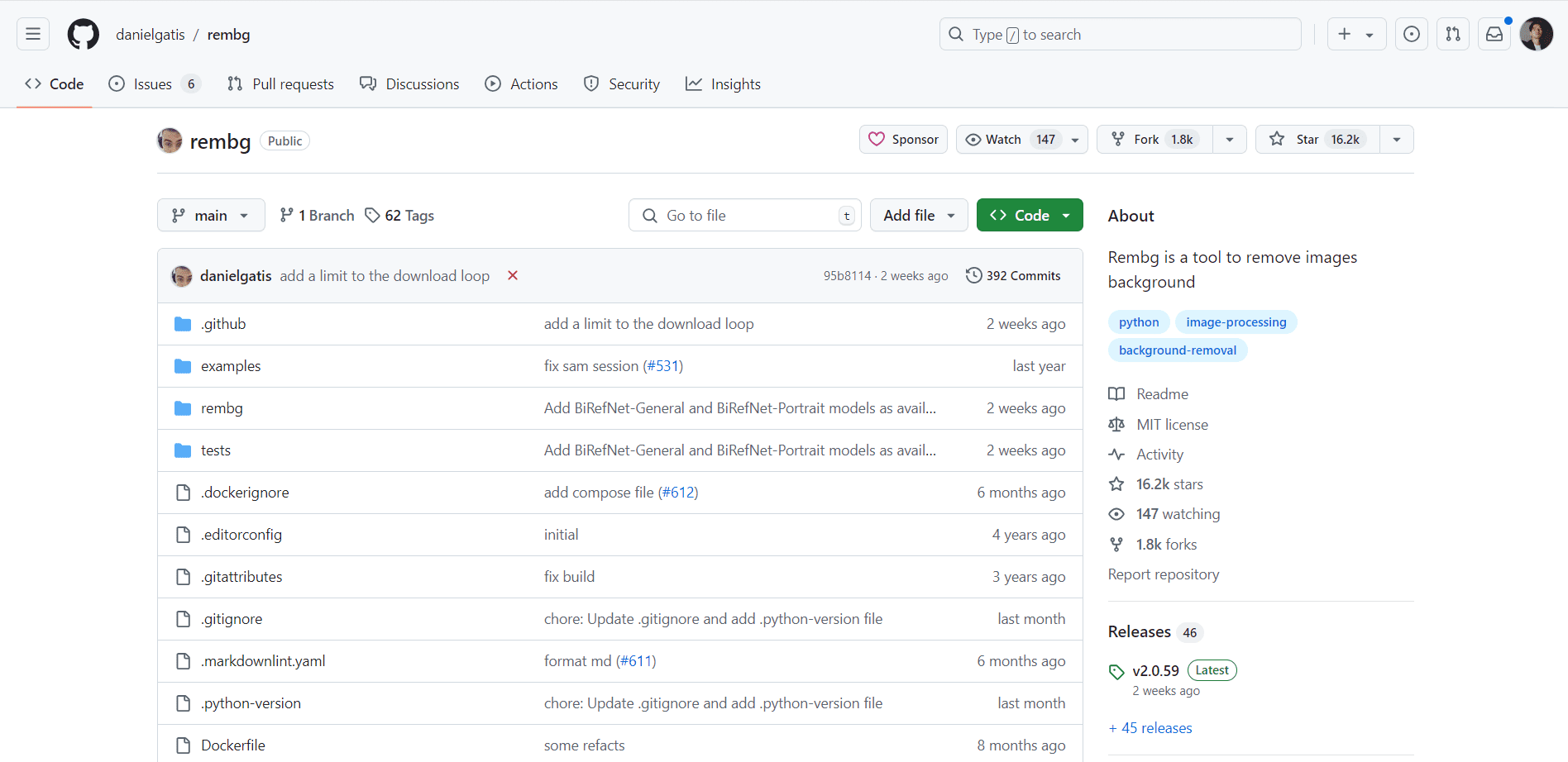 Github 开源 AI 抠图工具 rembg 