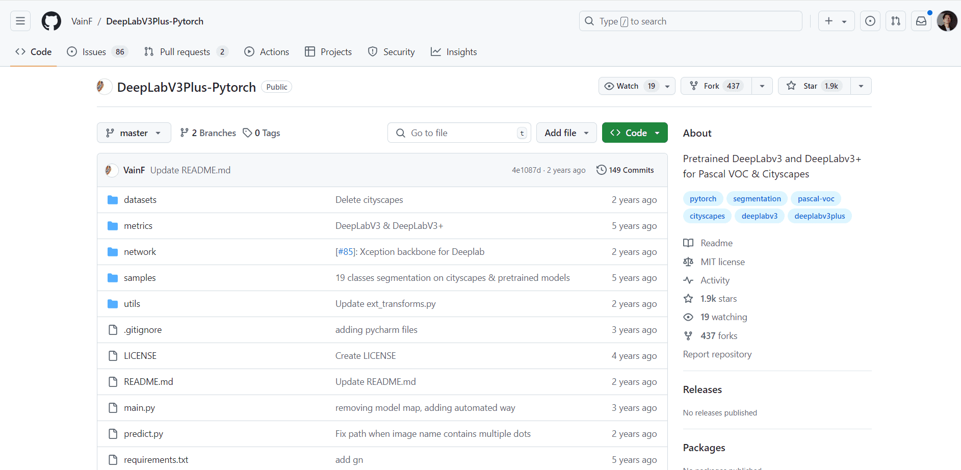 Github 开源 AI 抠图工具DeepLabV3+