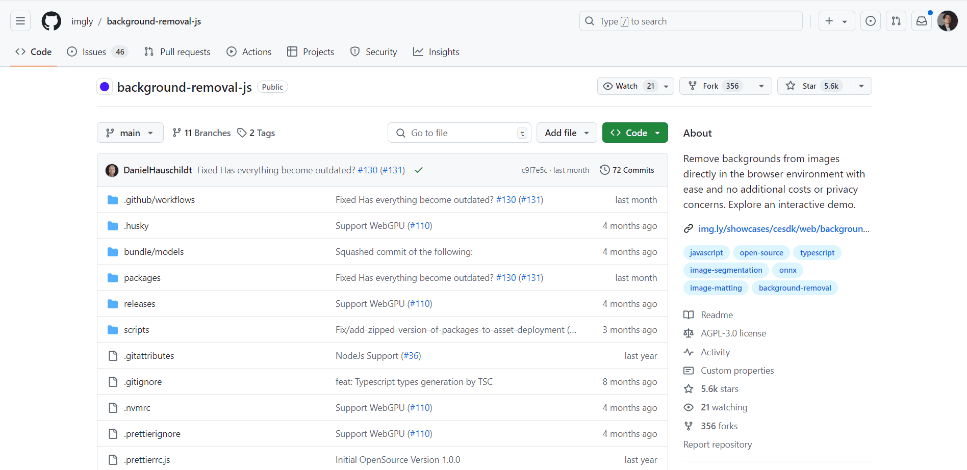 Github 开源 AI 抠图项目Background Removal