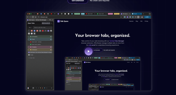 Side Space 介绍: AI 驱动的智能标签页管理器